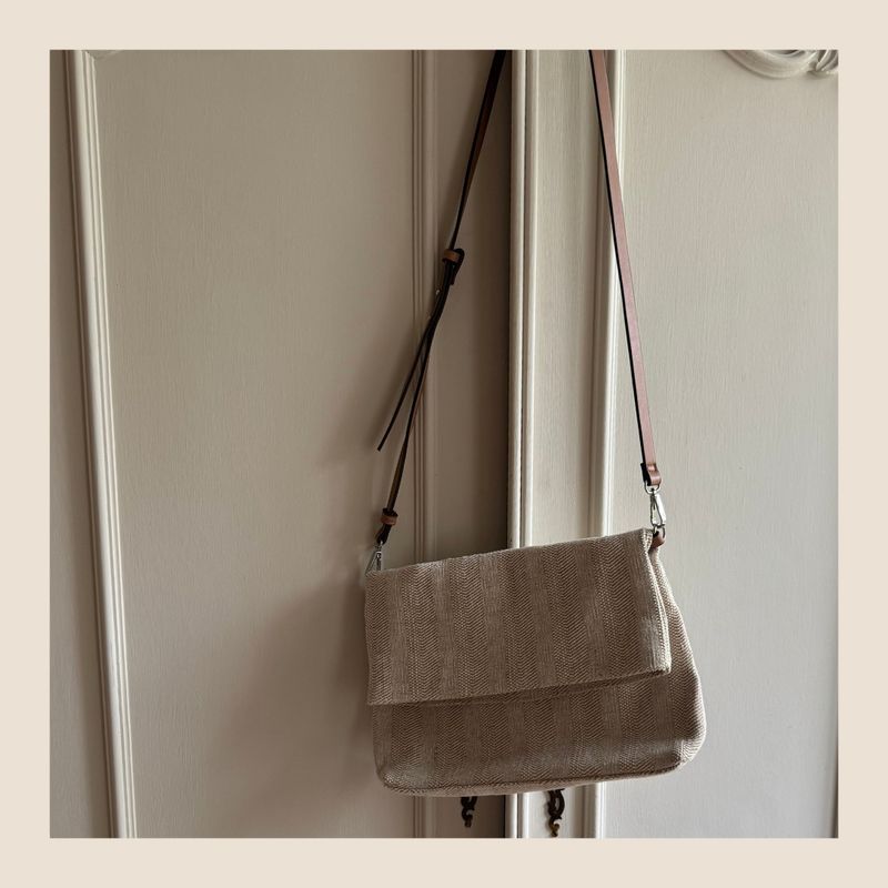 Preloved Linnenlook schoudertasje