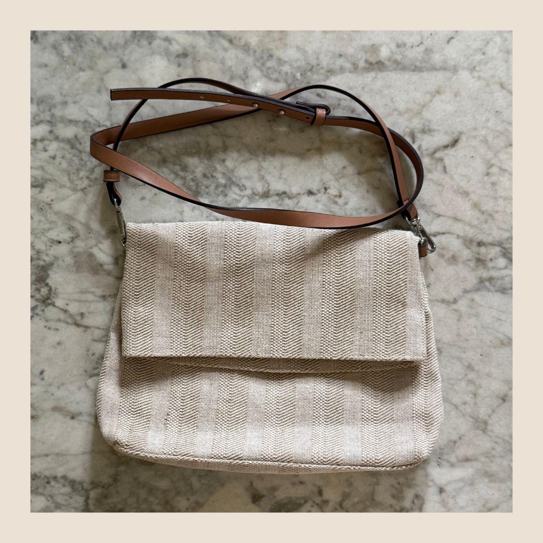 Preloved Linnenlook schoudertasje