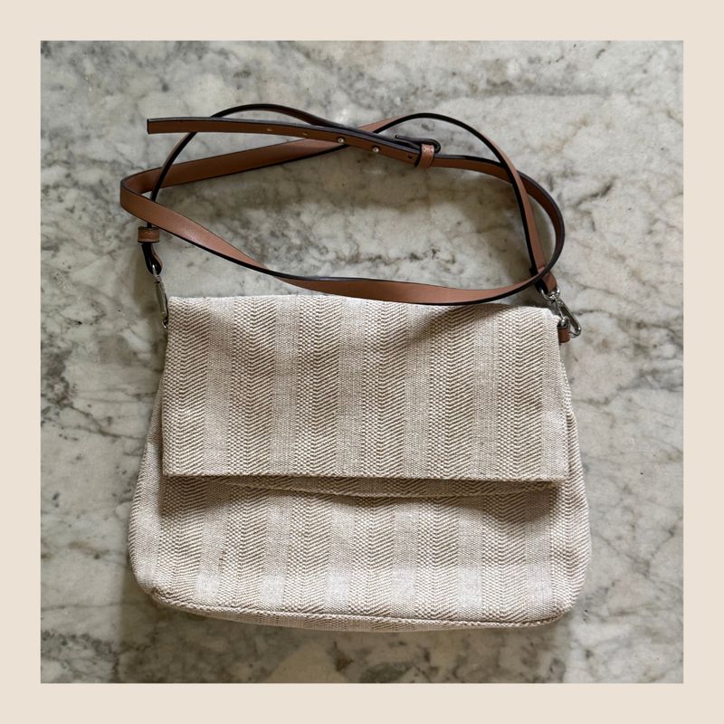 Preloved Linnenlook schoudertasje