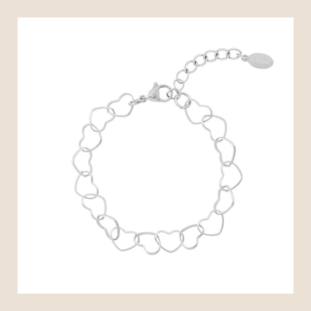 Armbandje Love - zilverkleurig