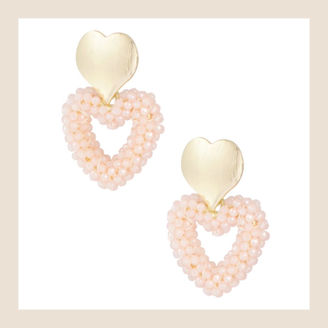 Oorbellen - Pink harts