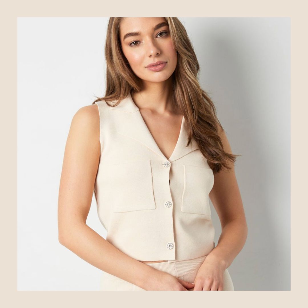 Nieuw beige gilet - maat L/XL