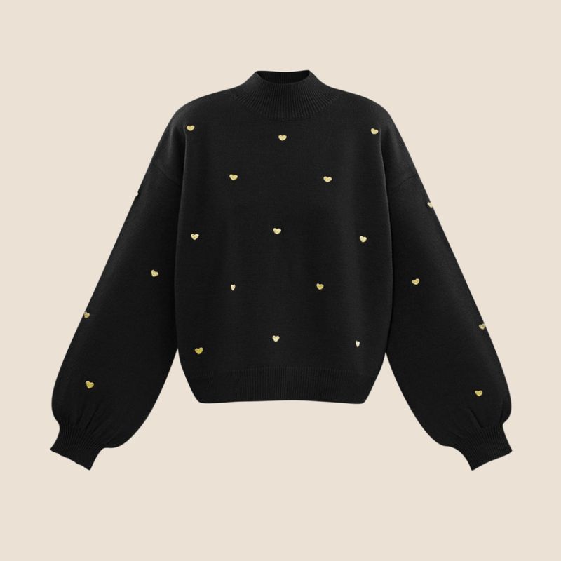 Sweetheart trui - zwart maat L/XL