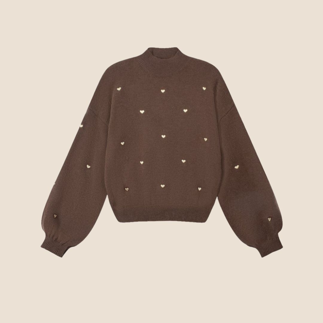 Sweetheart trui - bruin maat L/XL