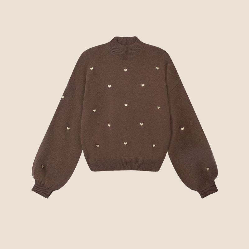 Sweetheart trui - bruin maat L/XL