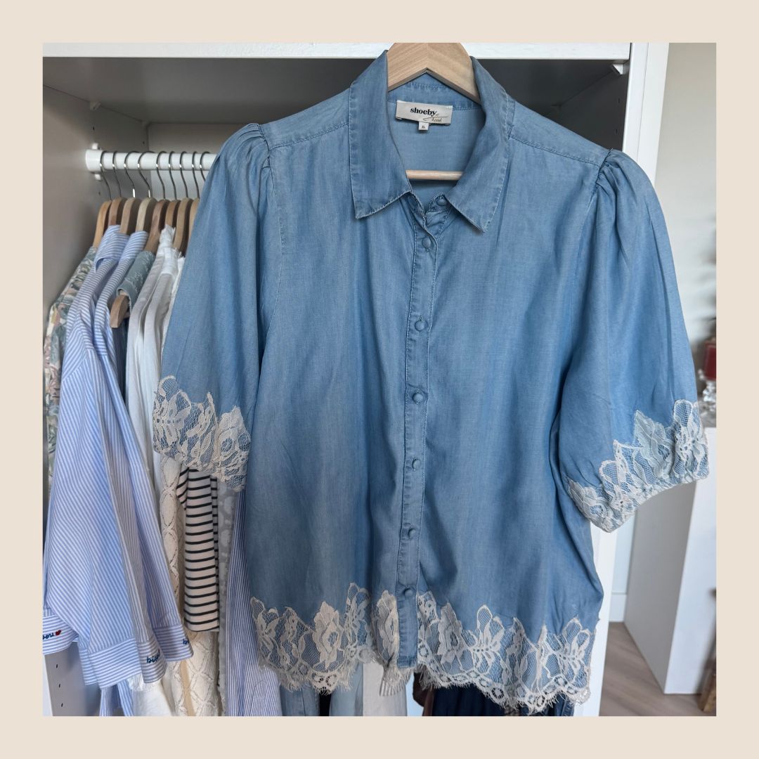 Preloved spijkerblouse maat XL