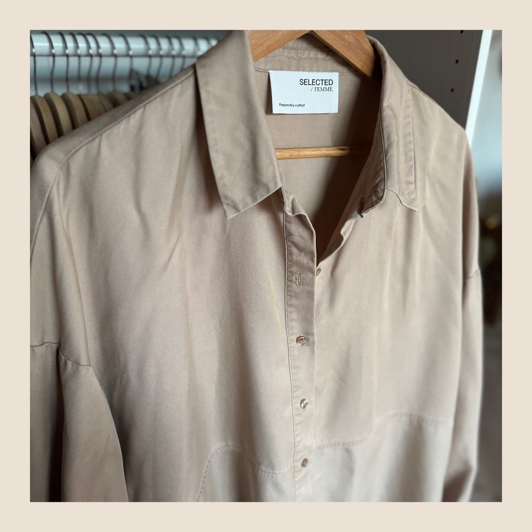 Preloved beige blouse van Selected Femme - maat 40