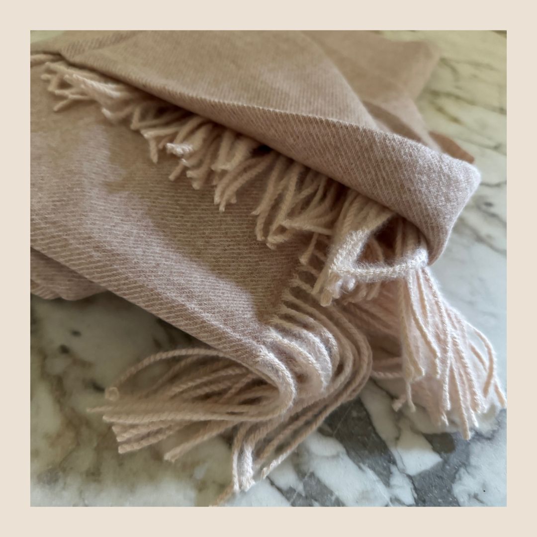 Cashmere sjaal Mellie - beige/crème