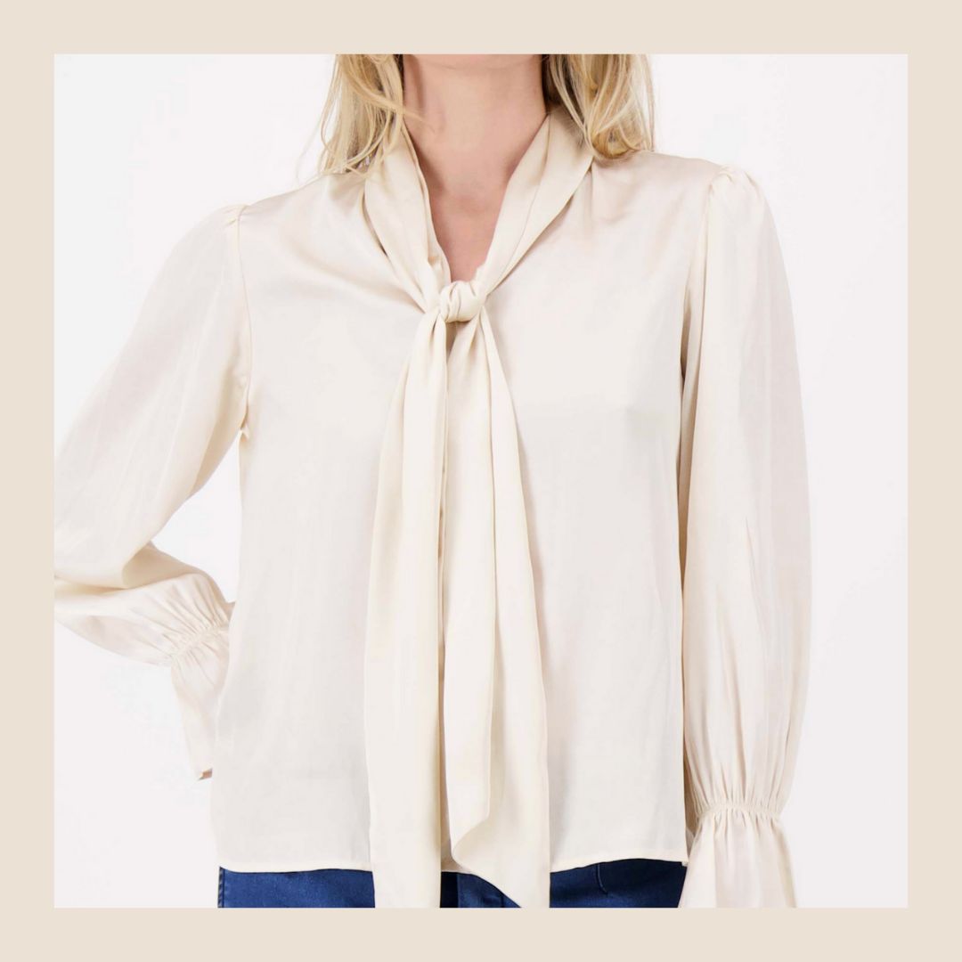 Zusss Satijnlook blouse - maat S, M, L, XL