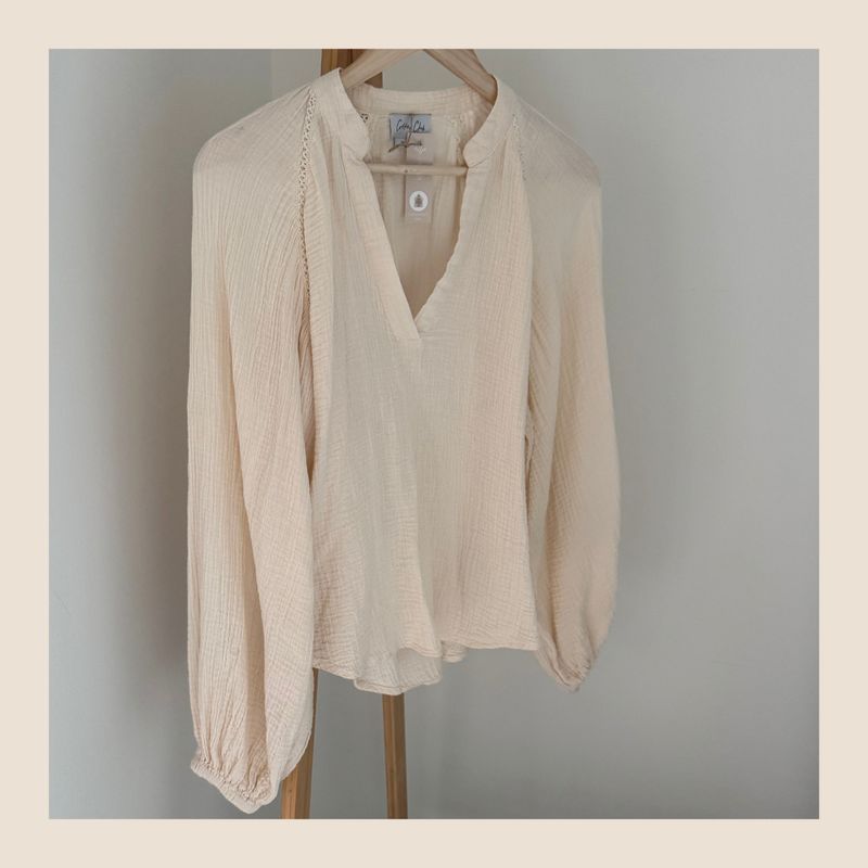 Preloved mousseline blouse van Cotton Club - maat S Preloved mousseline blouse van Cotton Club - maat S