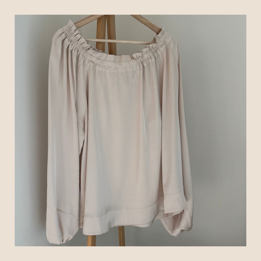 Preloved satinlook blouse van H&M - maat L