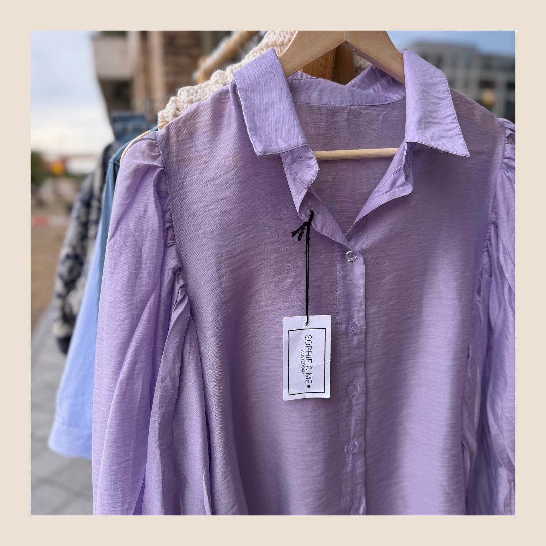 Feestelijke lila blouse Sofie & Me - maat L