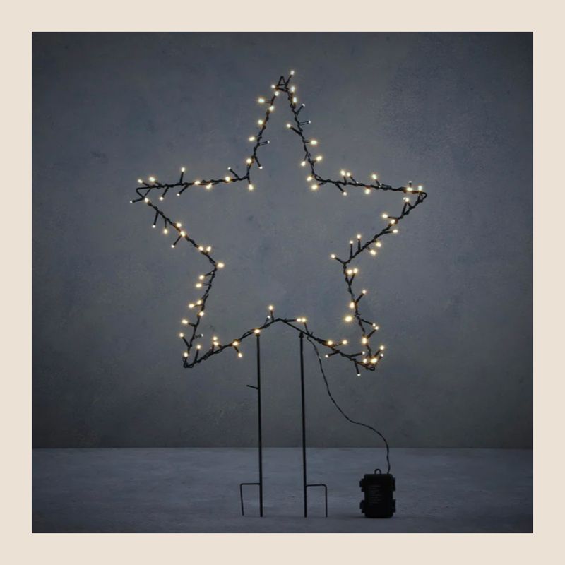 Ster voor in de tuin - op batterijen met timer