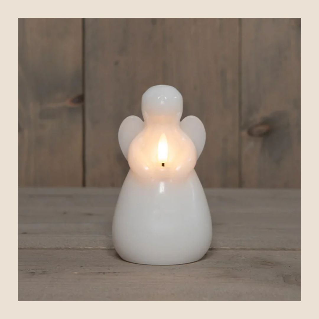 Wax engelkaarsje ledlicht - Warm white