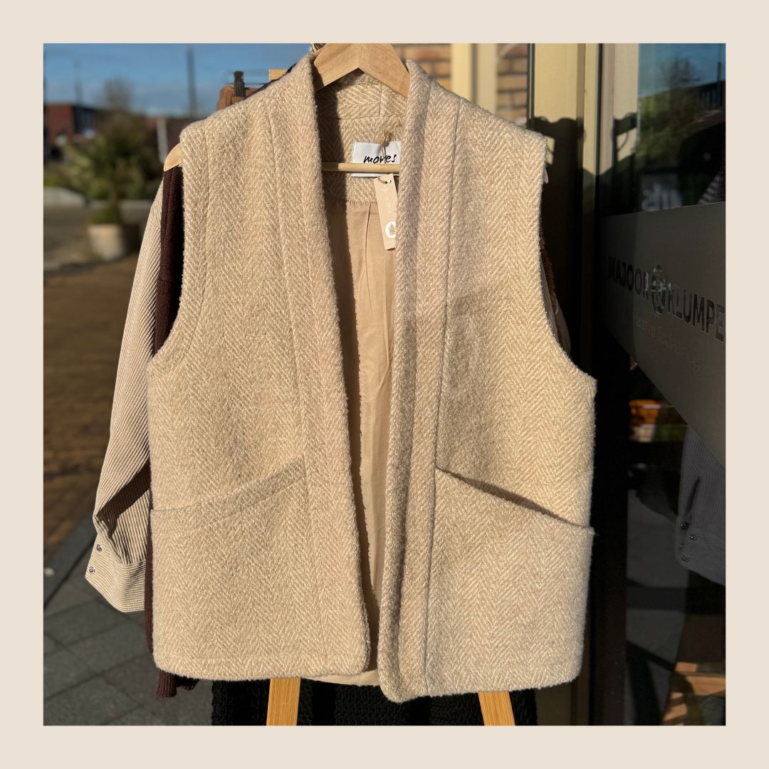 Preloved beige gilet - maat L
