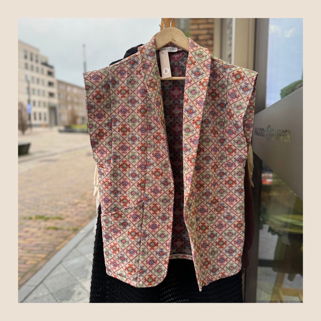 Preloved kleurrijk gilet Sophie & Me - maat M/L