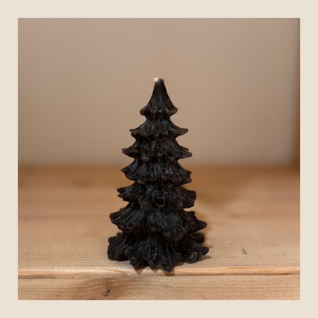 Kerstboomkaarsje - antraciet
