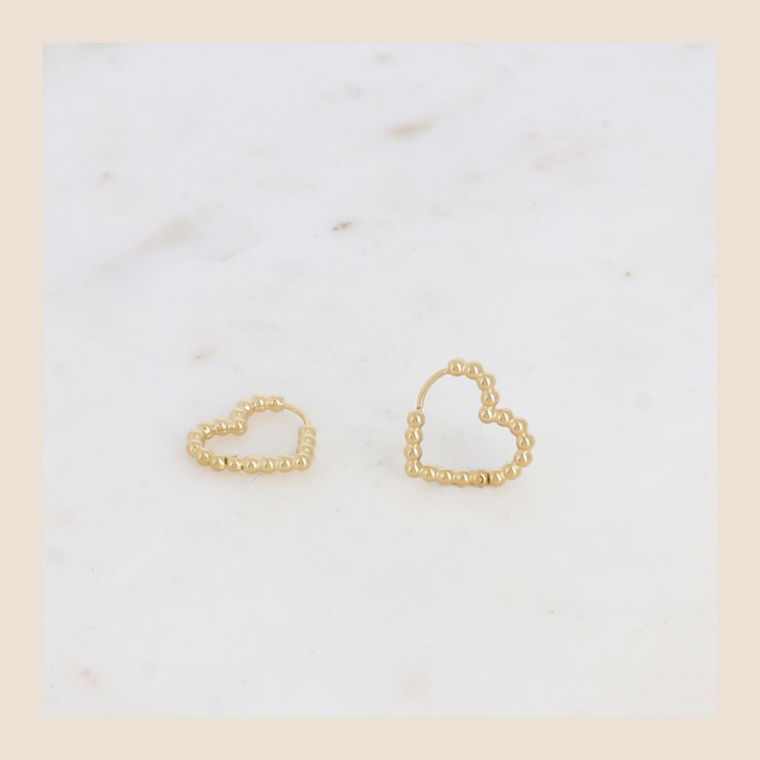 Oorbellen hartvorm - goudkleurig