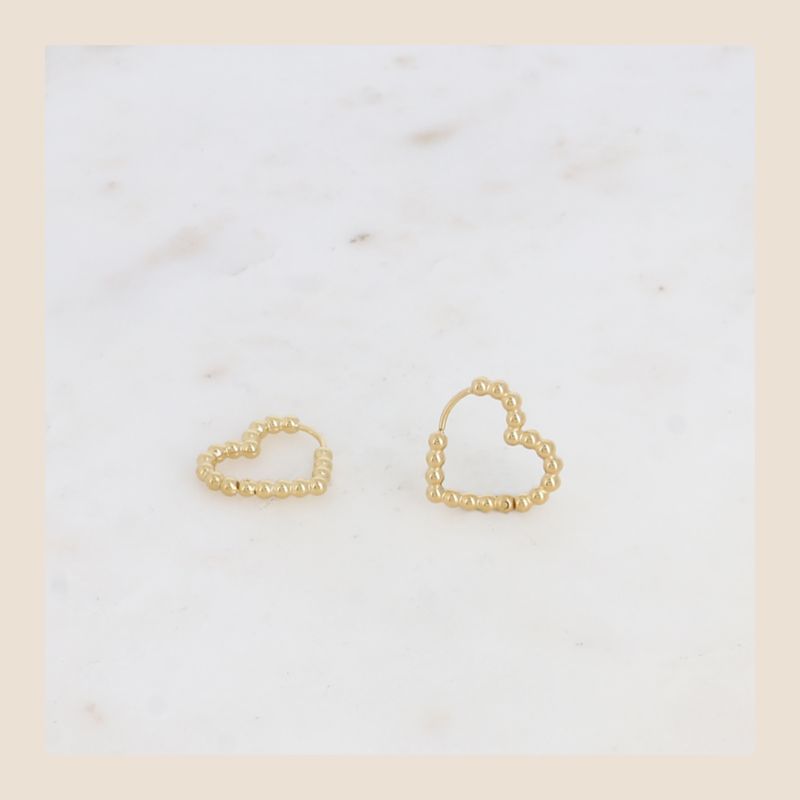 Oorbellen hartvorm - goudkleurig