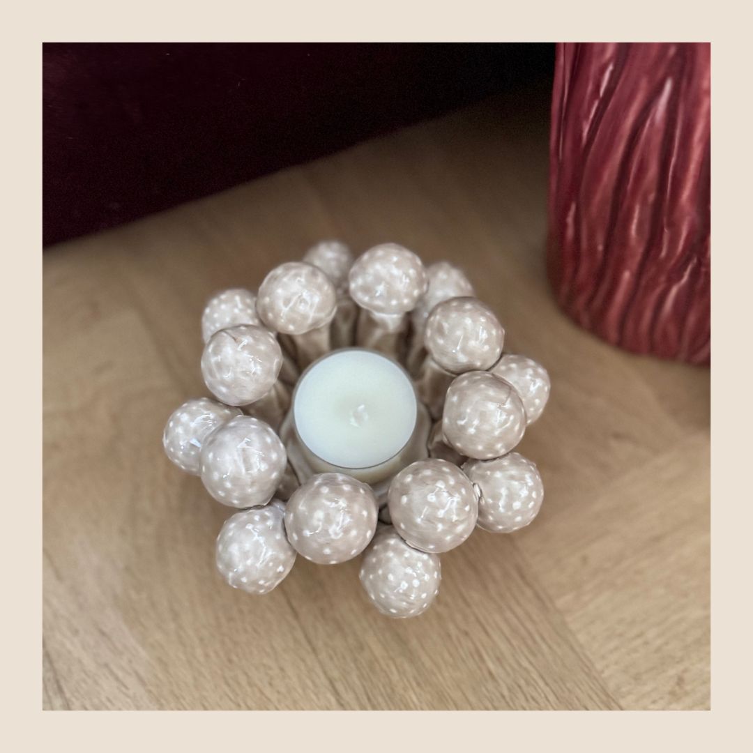 Waxinelichthouder Jilian - beige