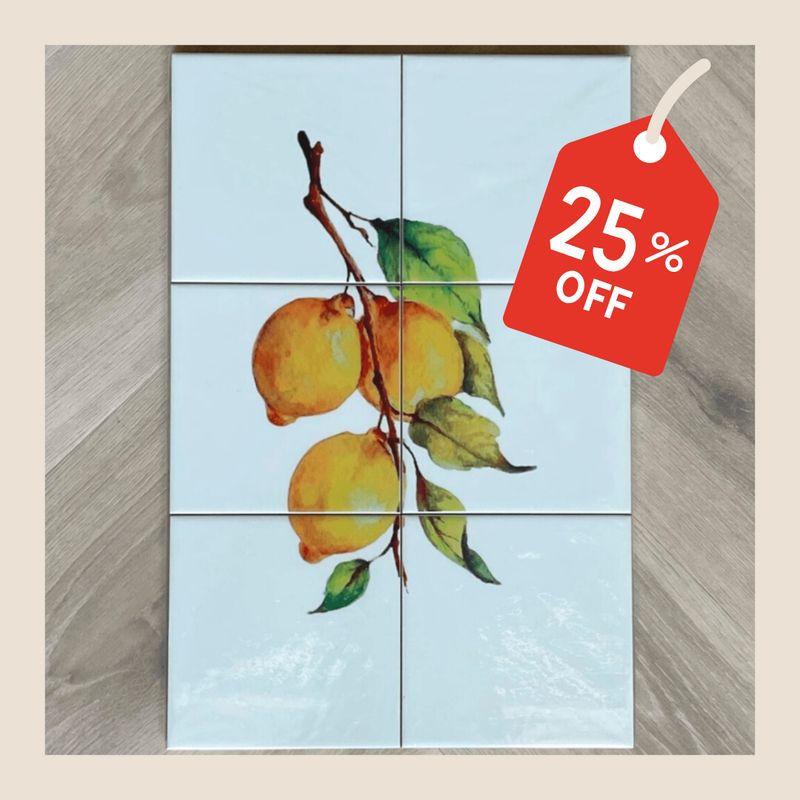 Fairytiles tegeltableau met citroenen – Nu 25% korting! ? Fairytiles tegeltableau met citroenen – Nu 25% korting! ?