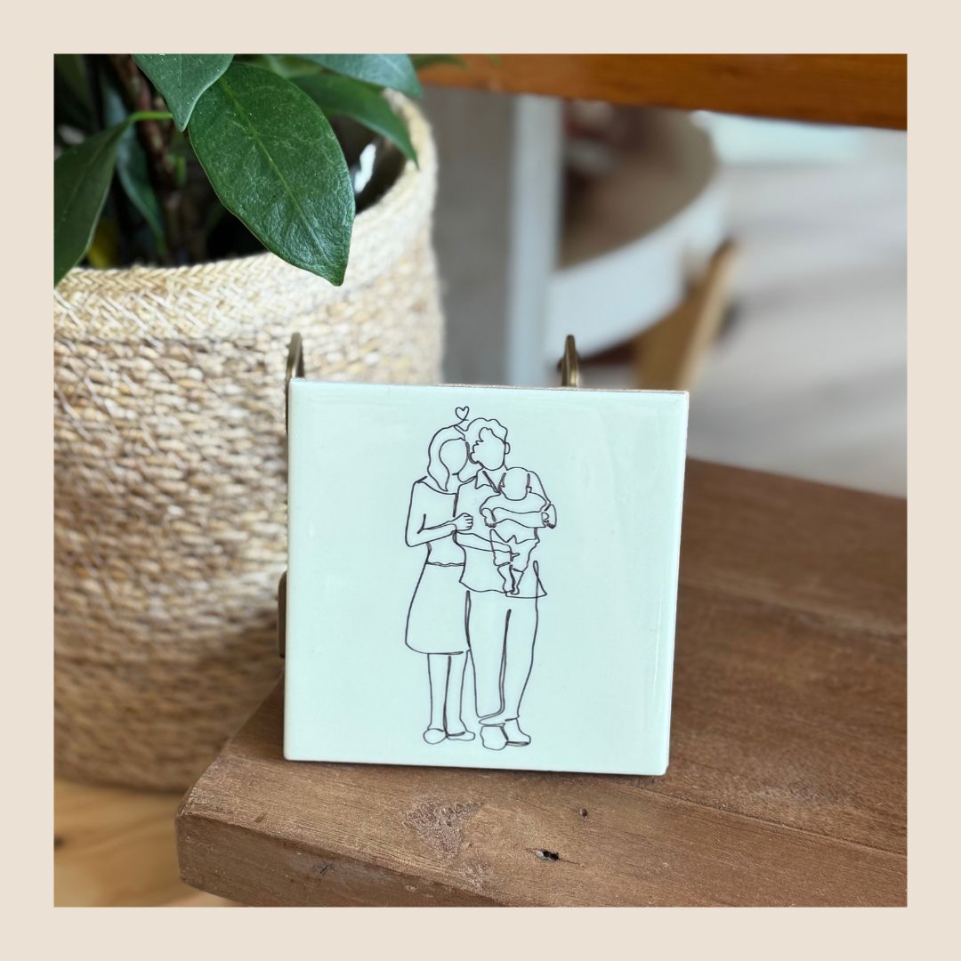 Tegeltje - family of three