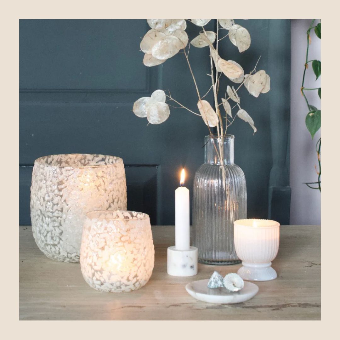 WELDAAD - vaasje / waxinelichtje met rijst