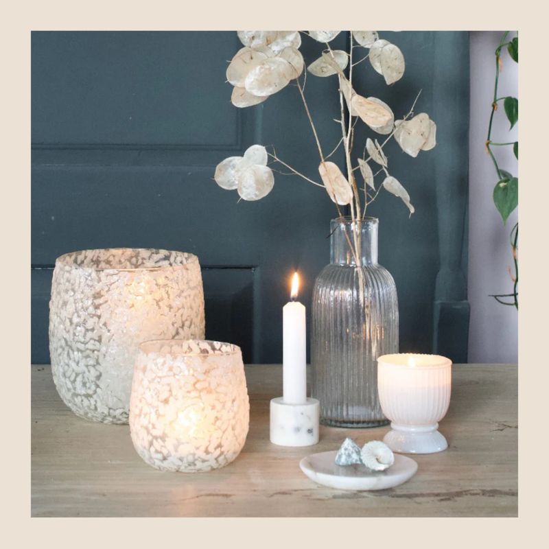 WELDAAD - vaasje / waxinelichtje met rijst