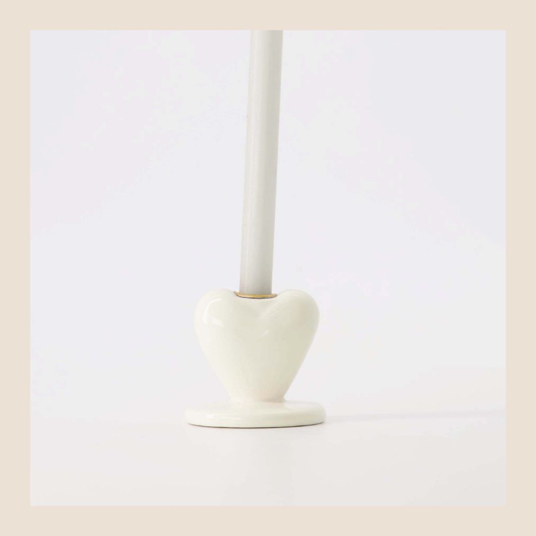 Zusss keramieken hartjeskandelaar