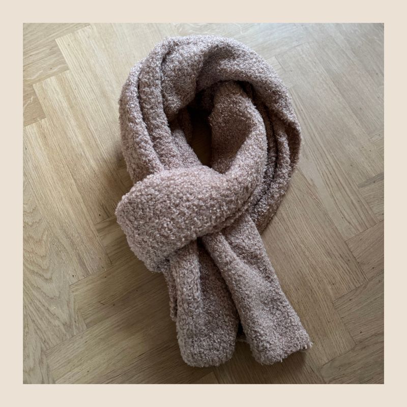 Teddy sjaal caramel bruin