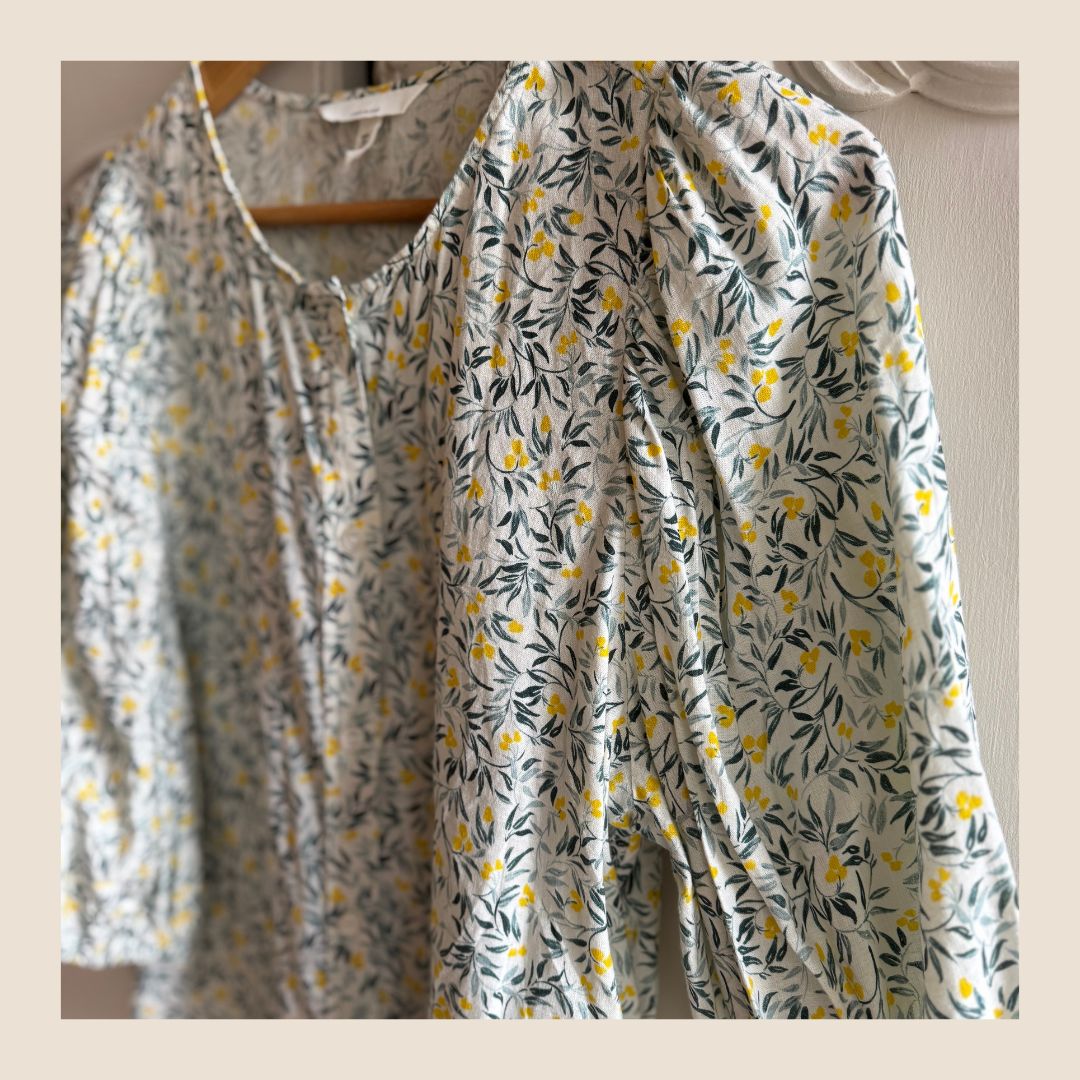 Preloved linnenblende blouse - maat L