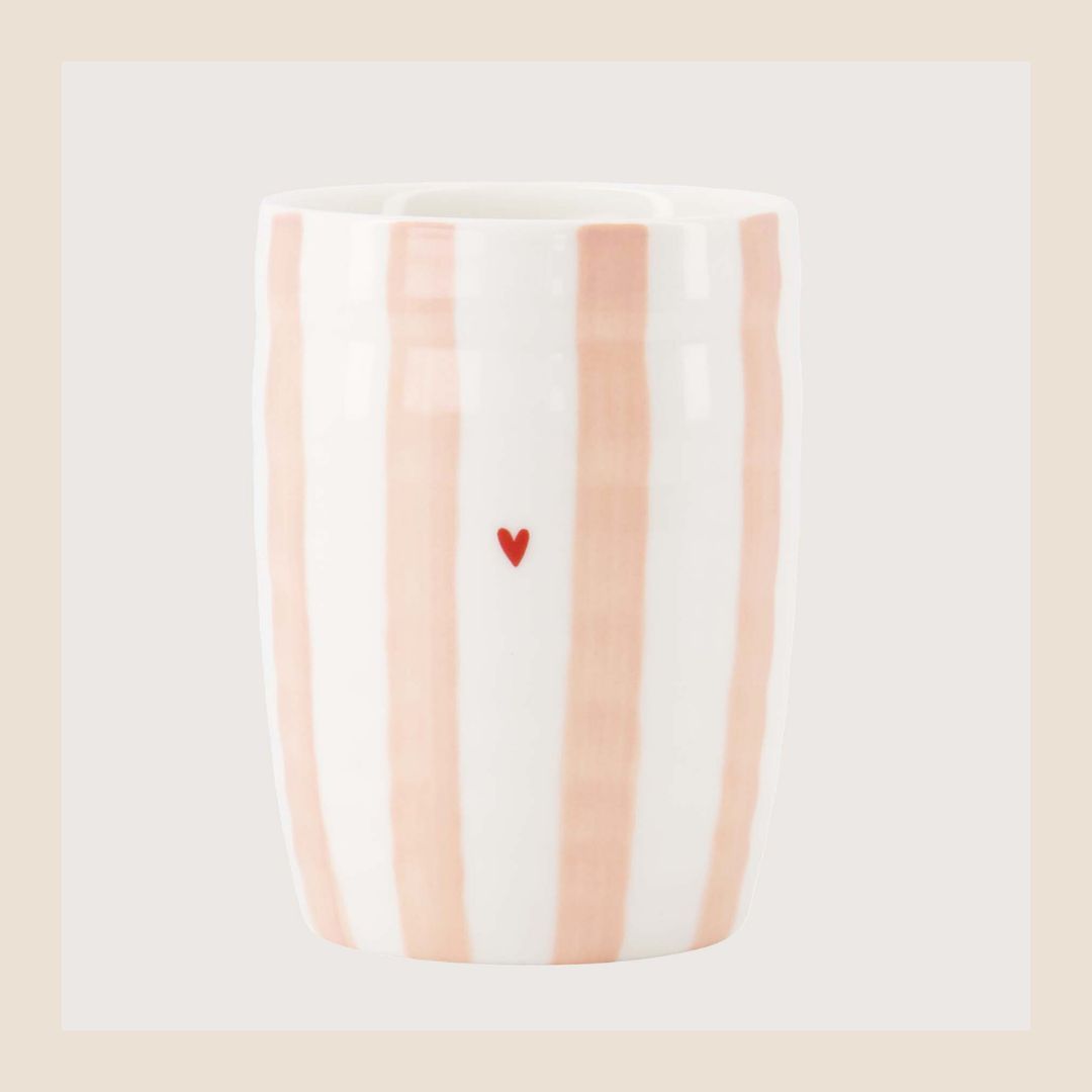 Zusss mok gestreept roze/wit