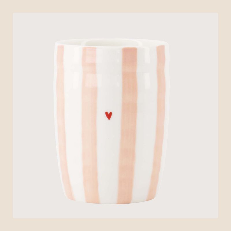 Zusss mok gestreept roze/wit