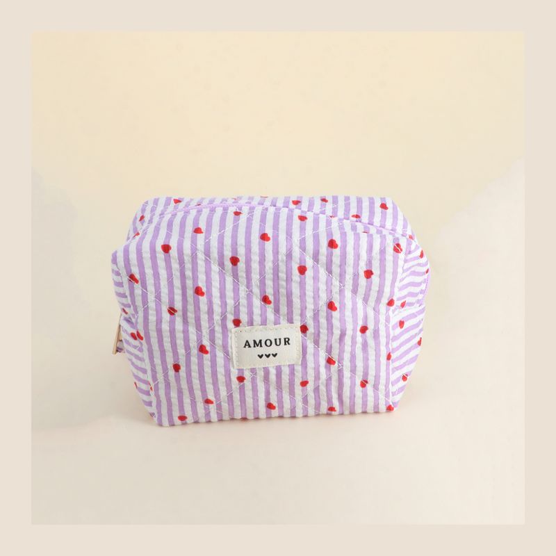 Toilettasje Lila hearts