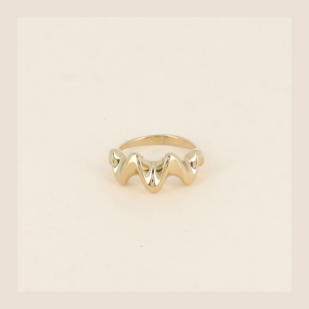 Ring Swirlie - goudkleurig