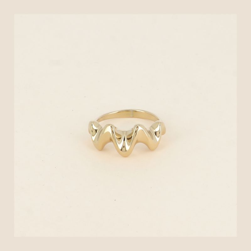 Ring Swirlie - goudkleurig