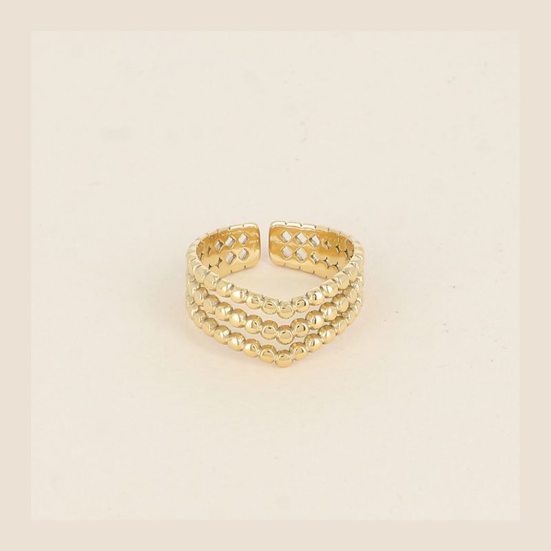 Ring triple goudkleurig