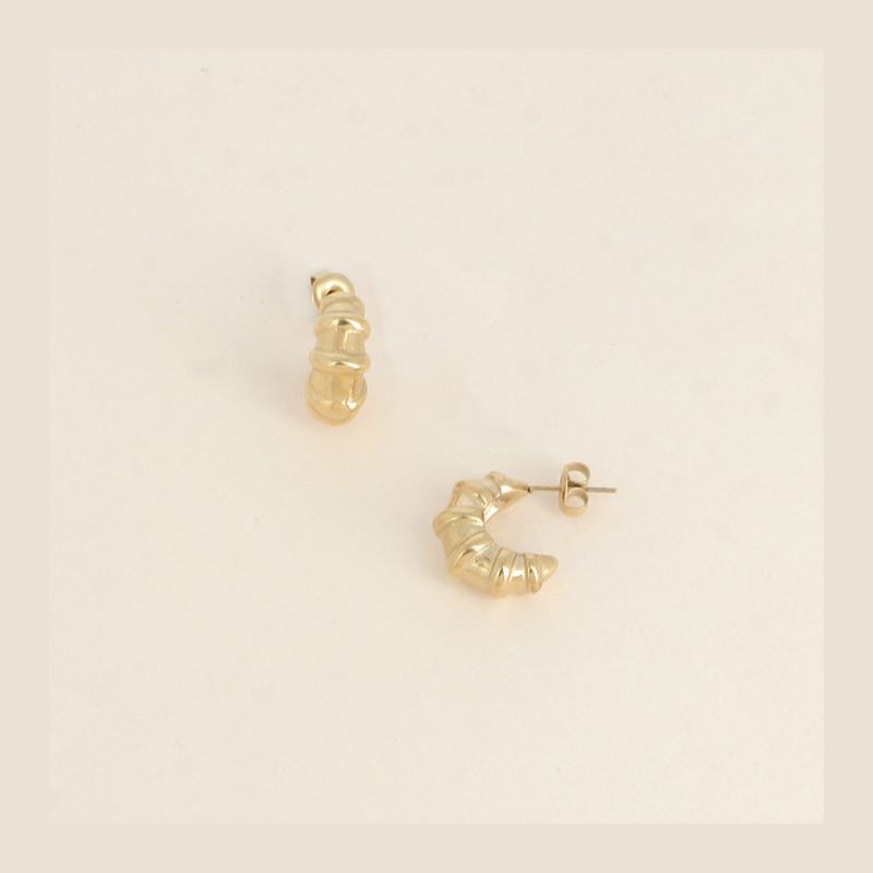 Oorbellen croissantjes - goudkleurig