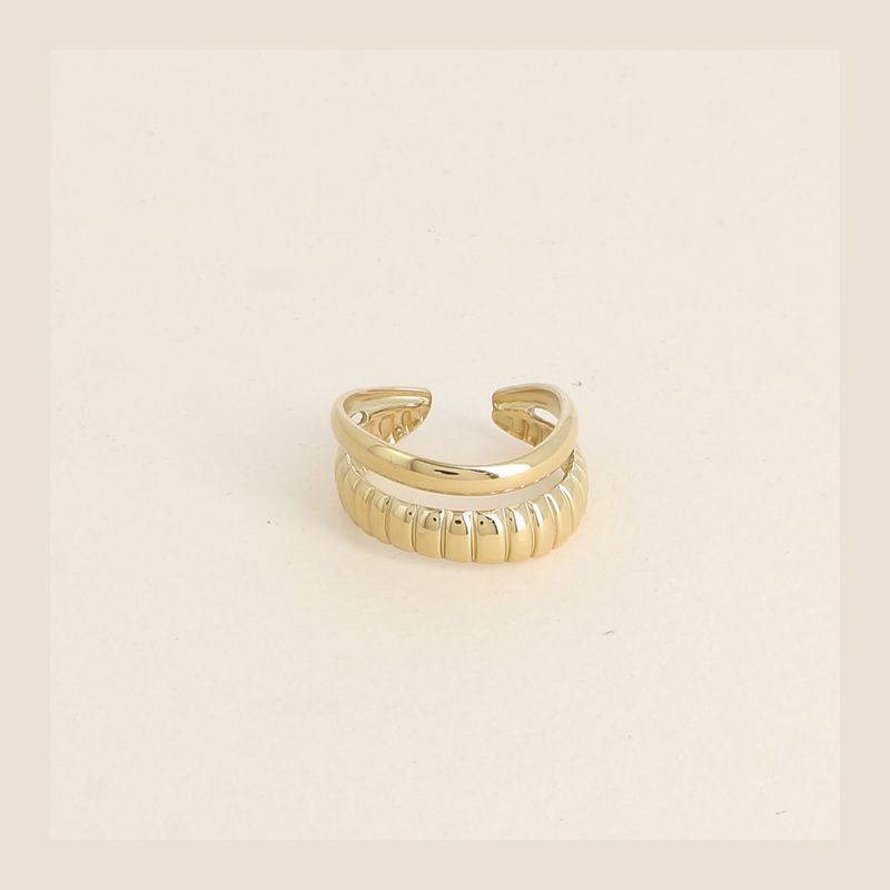 Ring Double - goudkleurig