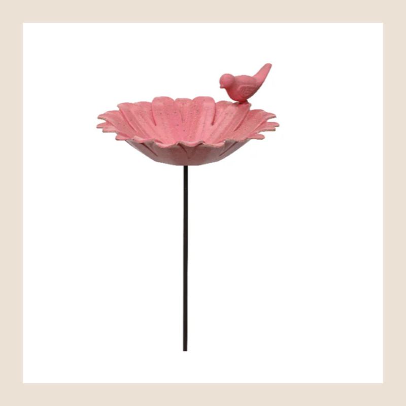 Vogelvoederschaal bamboevezel - roze