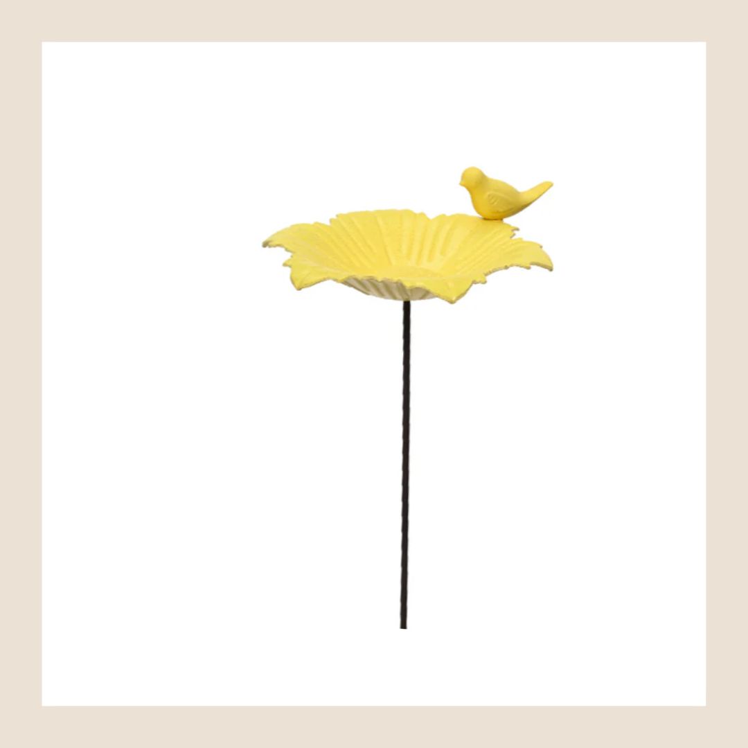 Vogelvoederschaal bamboevezel - geel