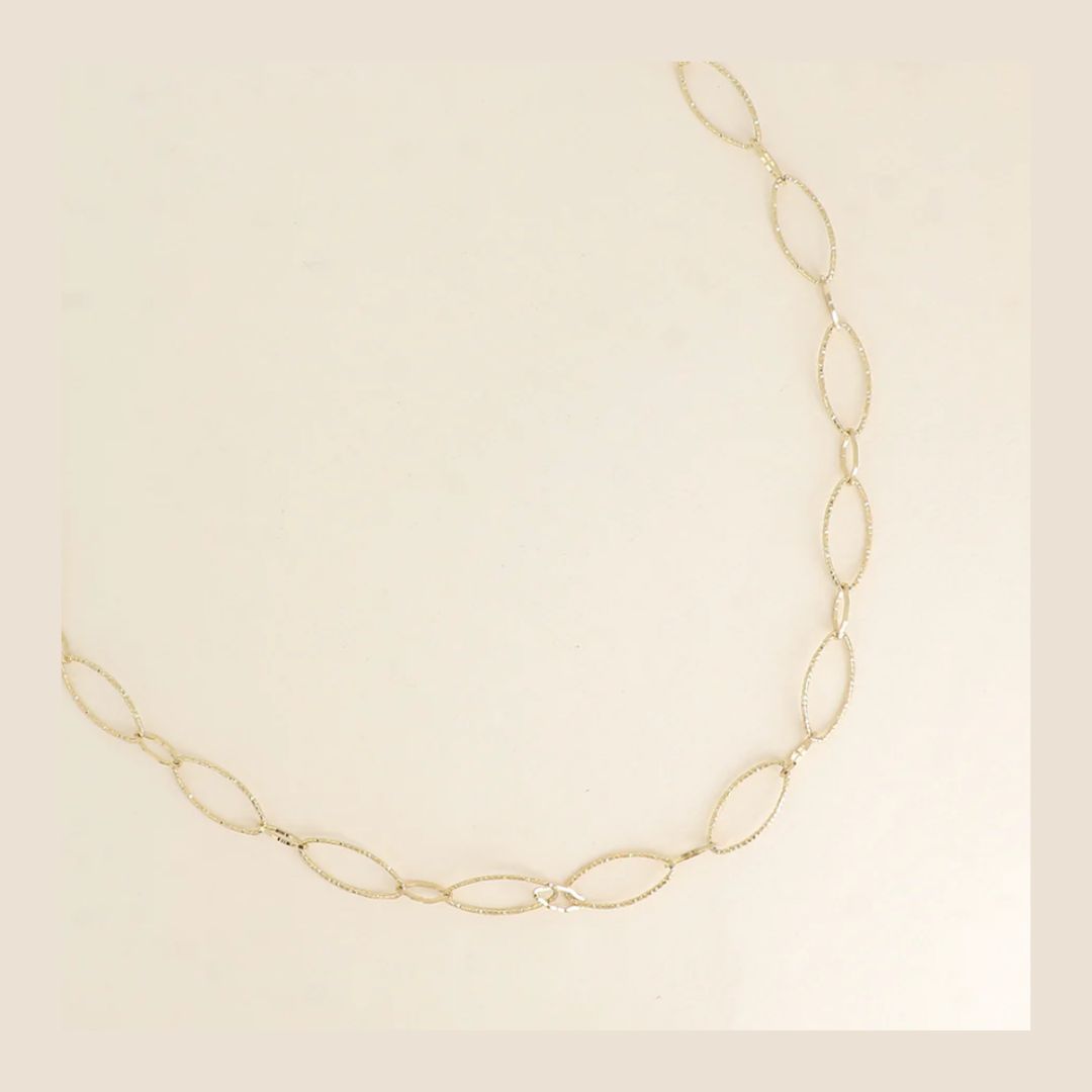 Lange ketting met ovale schakels