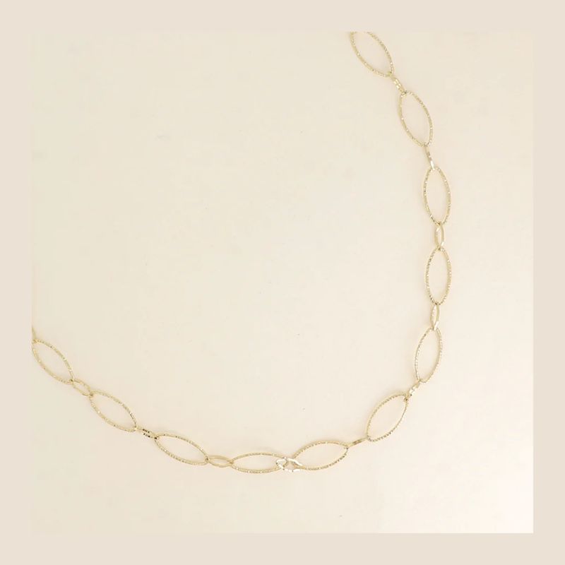 Lange ketting met ovale schakels