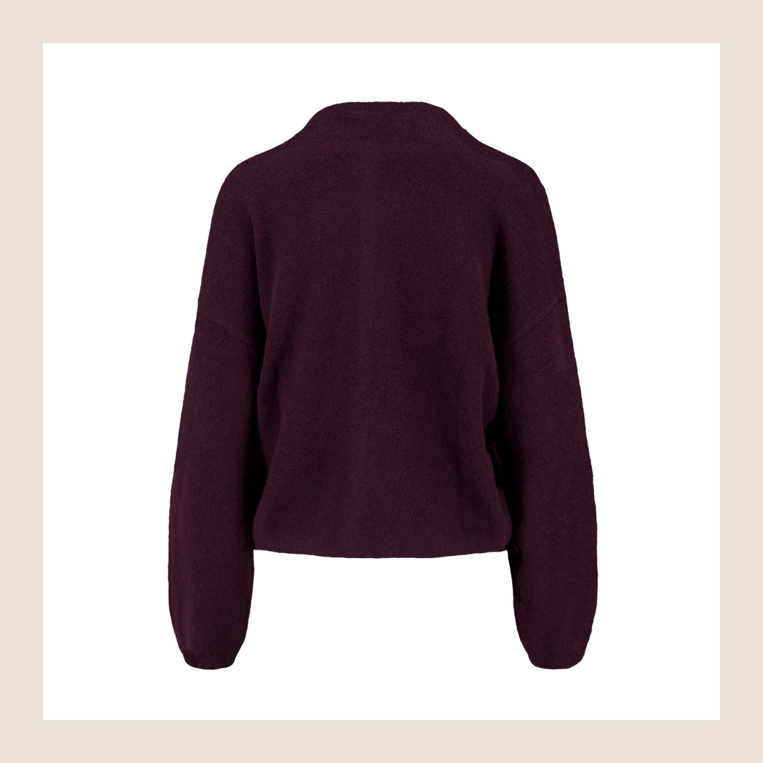 Cardigan vestje van Zusss - Burgundy maat S, M, L en XL