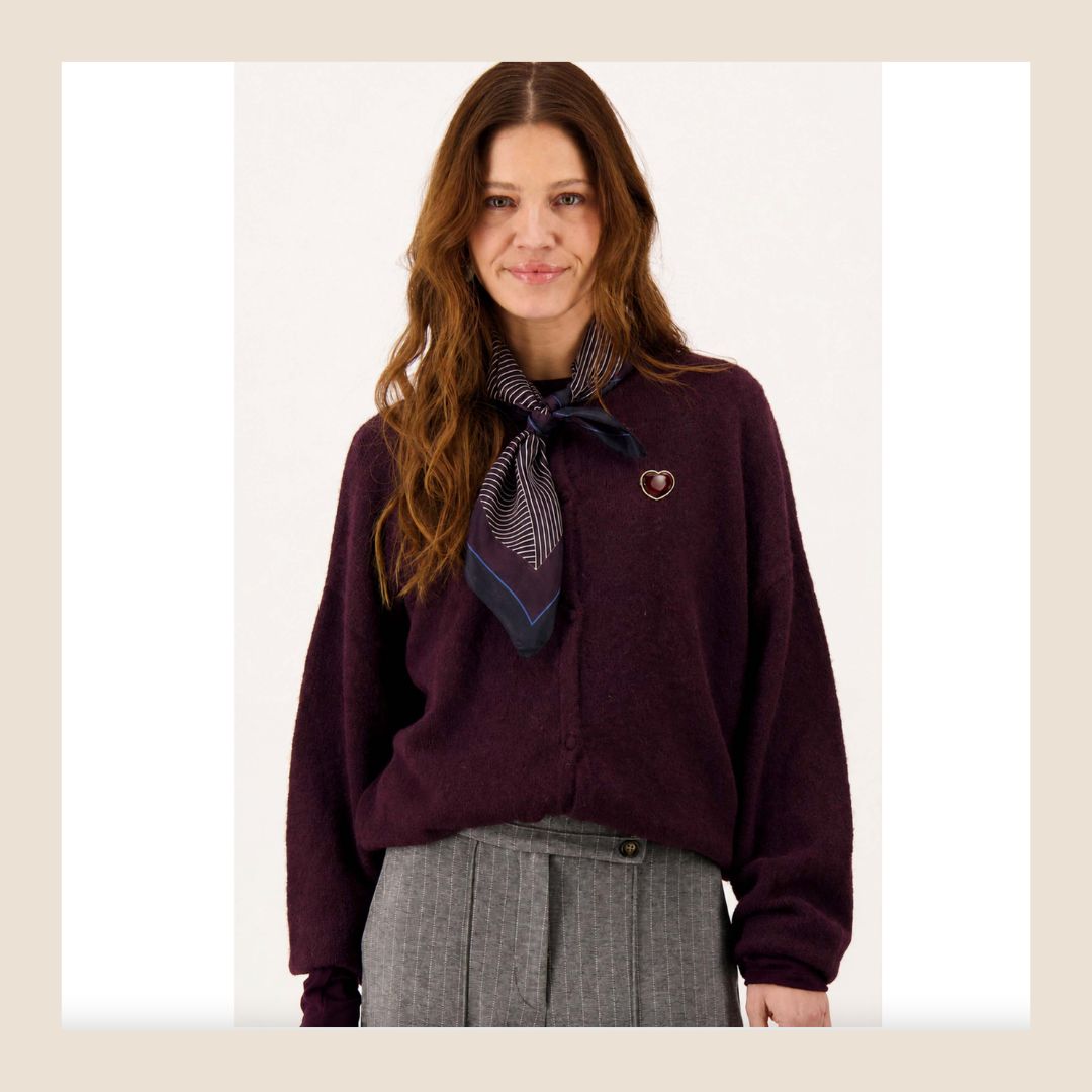 Cardigan vestje van Zusss - Burgundy maat S, M, L en XL Cardigan vestje van Zusss - Burgundy maat S, M, L en XL