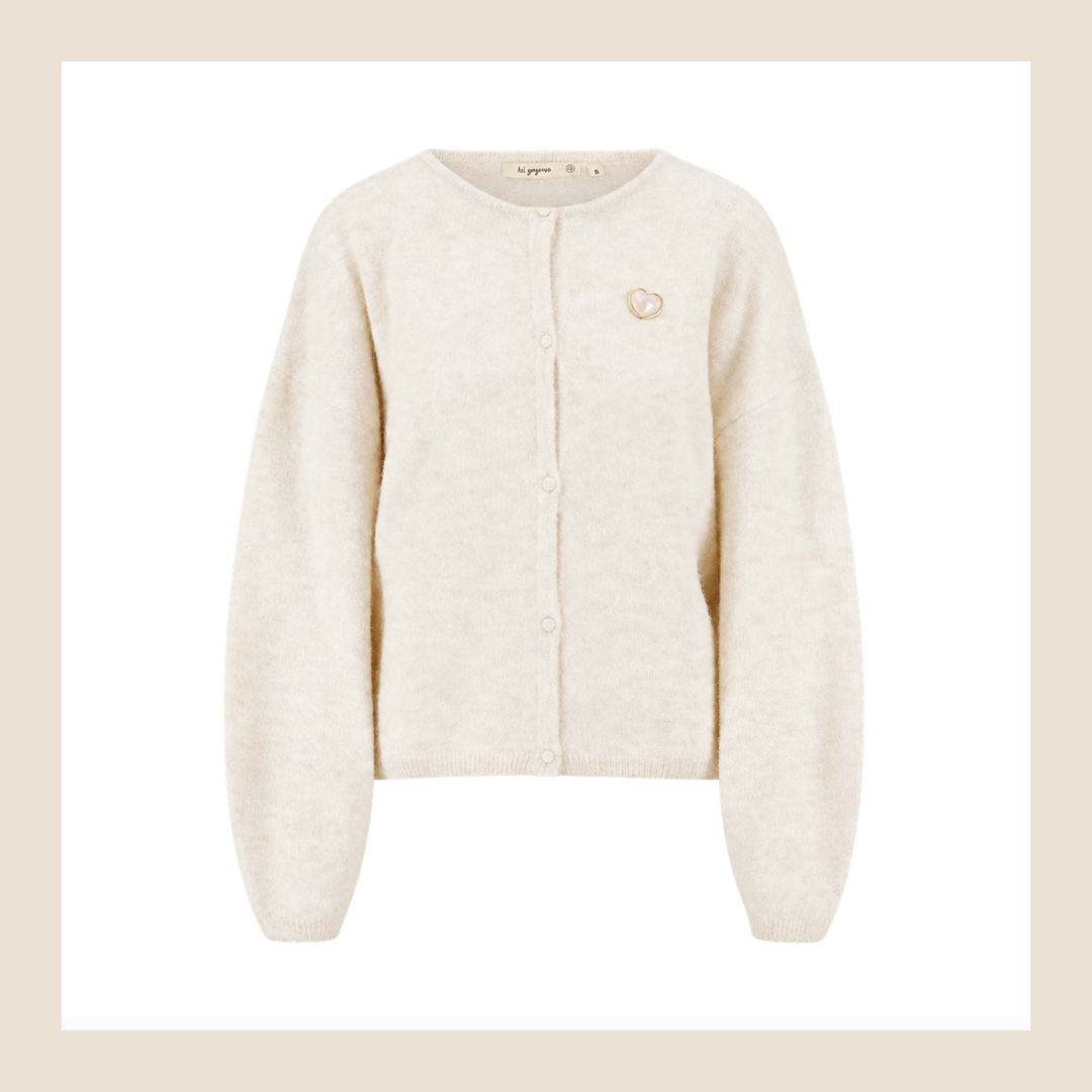 Cardigan vestje van Zusss - Crème maat S, M, L en XL