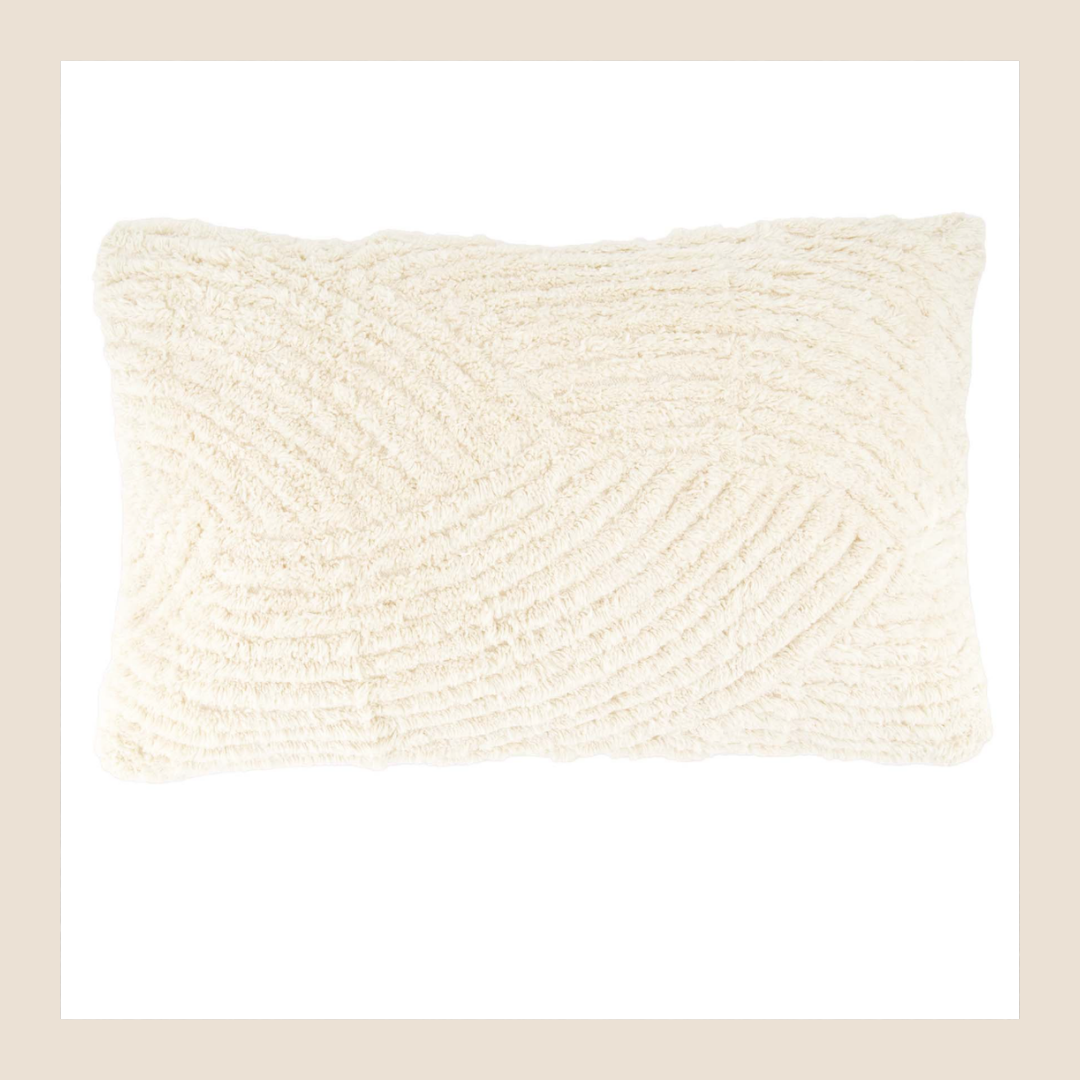 Zusss Bouclé kussen crème 30x50 cm