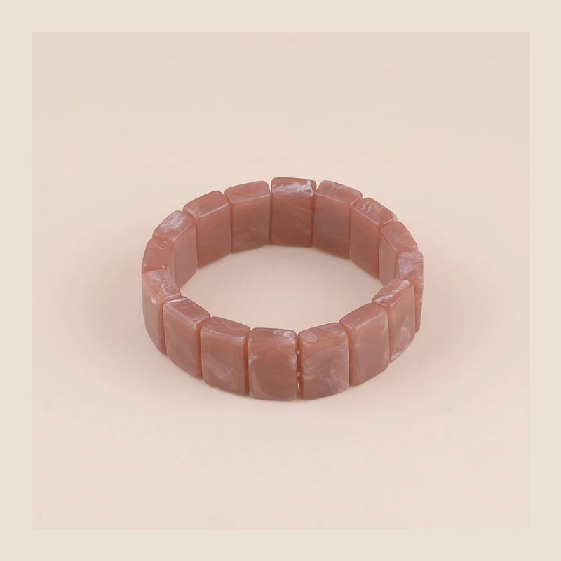 Bohm Paris resin armband - Warm roze / bruin