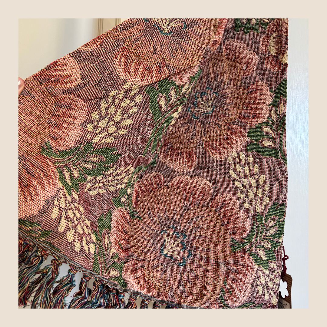 Imbarro plaid met bloemenprint 130 x 170 cm Imbarro plaid met bloemenprint 130 x 170 cm