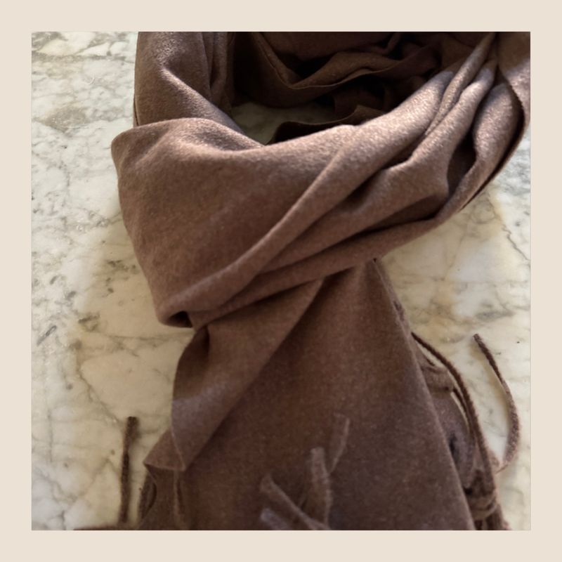Cashmere sjaal choco bruin